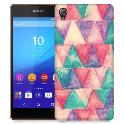 Skal till Sony Xperia Z3+ - Målning- Trianglar