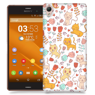 Skal till Sony Xperia Z3 - Mönster - Kattunge