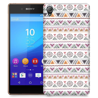 Skal till Sony Xperia Z3+ - Mönster - Vit/Lila