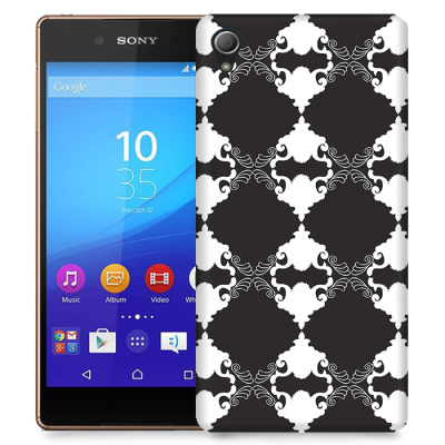 Skal till Sony Xperia Z3+ - Mönstrad tapet - Svart