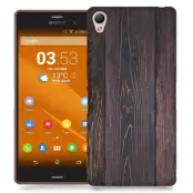 Skal till Sony Xperia Z3 - Mörkbetsat trä