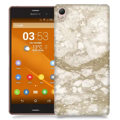 Skal till Sony Xperia Z3 - Marble - Beige