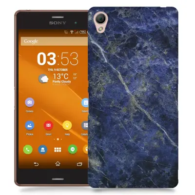 Skal till Sony Xperia Z3 - Marble - Blå