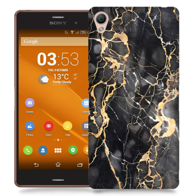 Skal till Sony Xperia Z3 - Marble - Grå