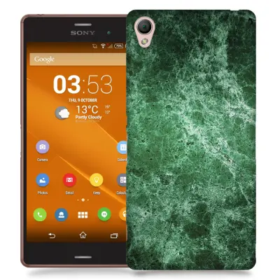 Skal till Sony Xperia Z3 - Marble - Grön