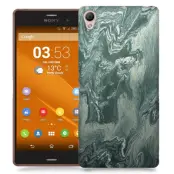 Skal till Sony Xperia Z3 - Marble - Grön