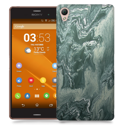 Skal till Sony Xperia Z3 - Marble - Grön