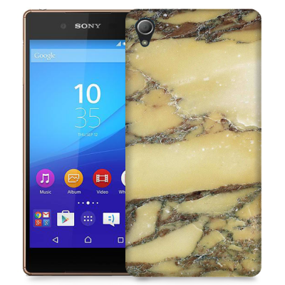 Skal till Sony Xperia Z3+ - Marble - Gul