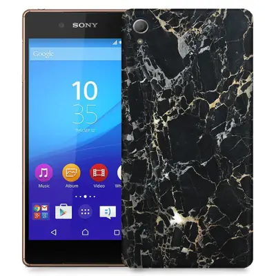 Skal till Sony Xperia Z3+ - Marble - Svart