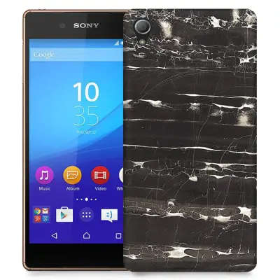 Skal till Sony Xperia Z3+ - Marble - Svart
