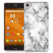 Skal till Sony Xperia Z3 - Marble - Vit/Svart