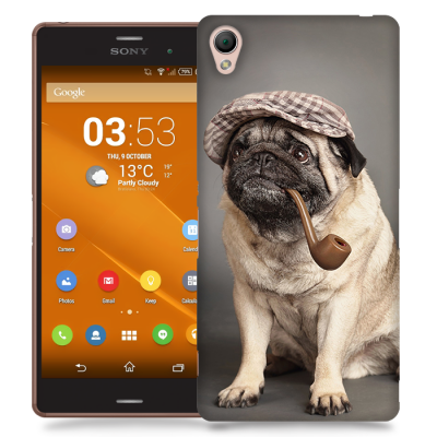 Skal till Sony Xperia Z3 - Mops med keps