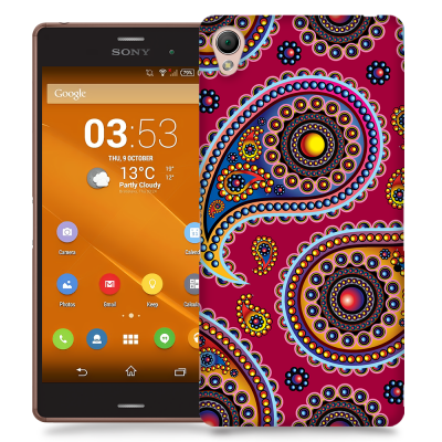 Skal till Sony Xperia Z3 - Orientalisk - Röd
