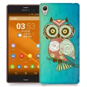 Skal till Sony Xperia Z3 - Orientalisk uggla - Blå