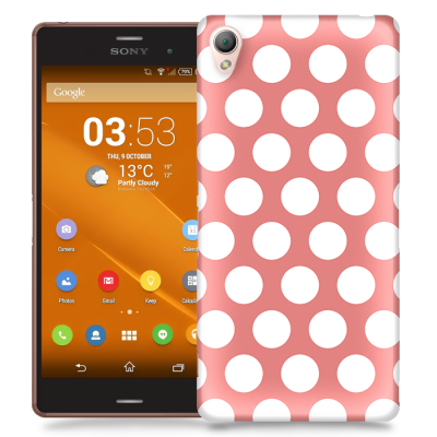 Skal till Sony Xperia Z3 - Polka - Persika