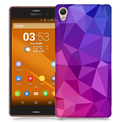 Skal till Sony Xperia Z3 - Polygon - Lila