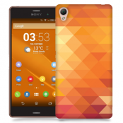 Skal till Sony Xperia Z3 - Polygon - Orange