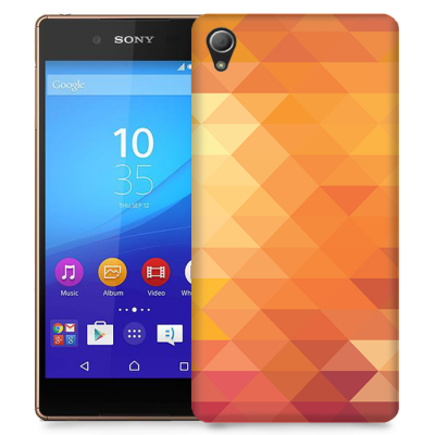 Skal till Sony Xperia Z3+ - Polygon - Orange