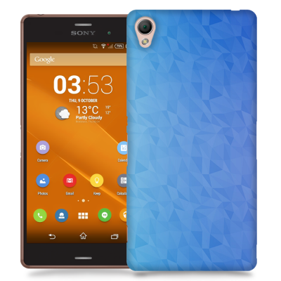 Skal till Sony Xperia Z3 - Prismor - Blå