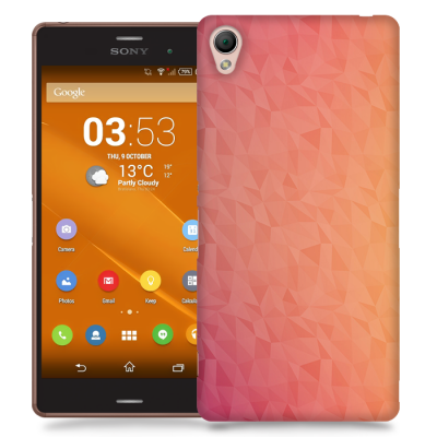 Skal till Sony Xperia Z3 - Prismor - Rosa/Orange