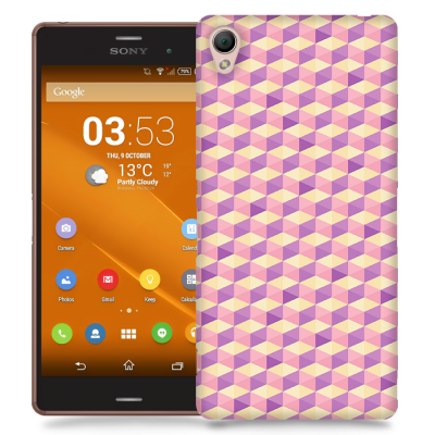 Skal till Sony Xperia Z3 - Pyramider Lila