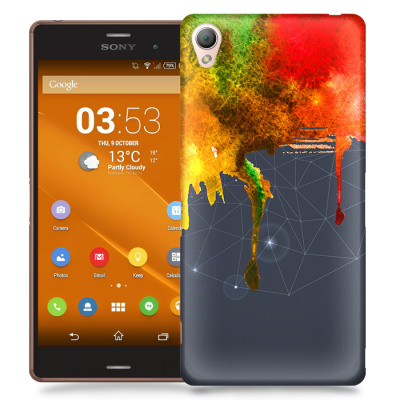 Skal till Sony Xperia Z3 - Rinnande färg - Spektrum