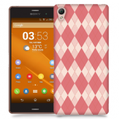 Skal till Sony Xperia Z3 - Rutig - Ljusrosa