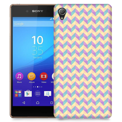 Skal till Sony Xperia Z3+ - Rutor Lila/Gul