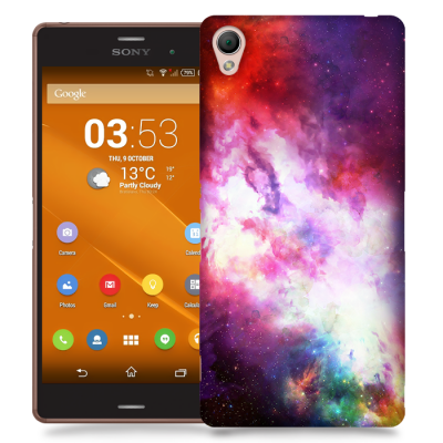 Skal till Sony Xperia Z3 - Rymden - Lila