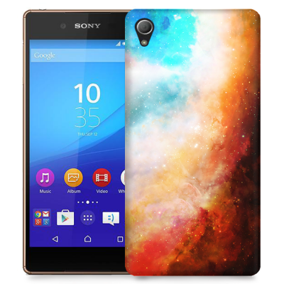 Skal till Sony Xperia Z3+ - Rymden - Orange/Blå