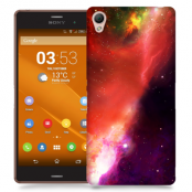 Skal till Sony Xperia Z3 - Rymden - Röd/Lila