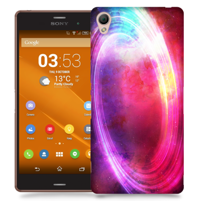 Skal till Sony Xperia Z3 - Rymden - Rosa