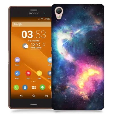 Skal till Sony Xperia Z3 - Rymden - Svart/Blå