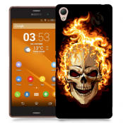 Skal till Sony Xperia Z3 - Skull on fire