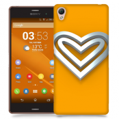 Skal till Sony Xperia Z3 - Steel heart - Orange