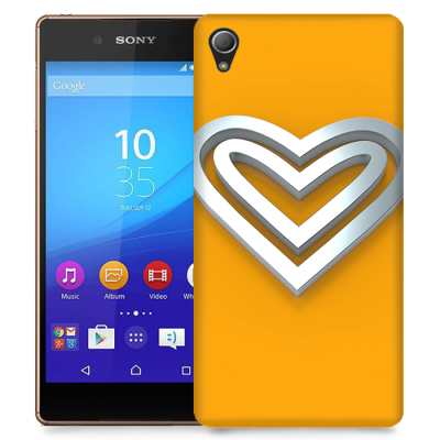 Skal till Sony Xperia Z3+ - Steel heart - Orange