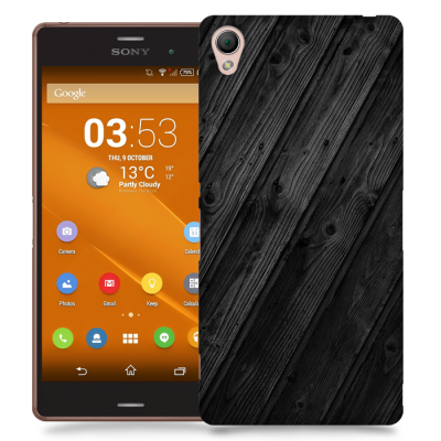 Skal till Sony Xperia Z3 - Svart trä