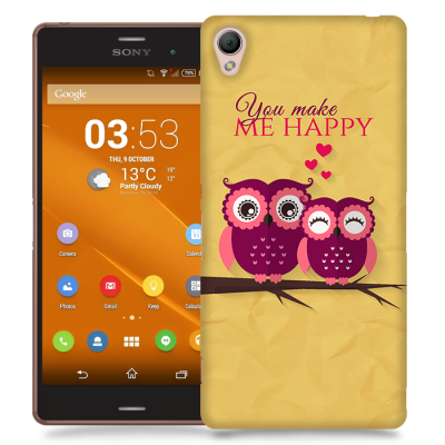 Skal till Sony Xperia Z3 - Ugglor - You make me happy