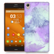 Skal till Sony Xperia Z3 - Vattenfärg - Lila/Ljusblå