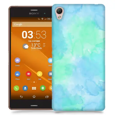 Skal till Sony Xperia Z3 - Vattenfärg - Ljusblå