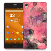 Skal till Sony Xperia Z3 - Vattenfärg - Svart/Rosa