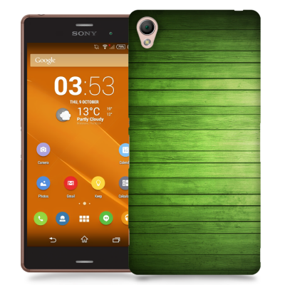 Skal till Sony Xperia Z3 - Wood - Grön