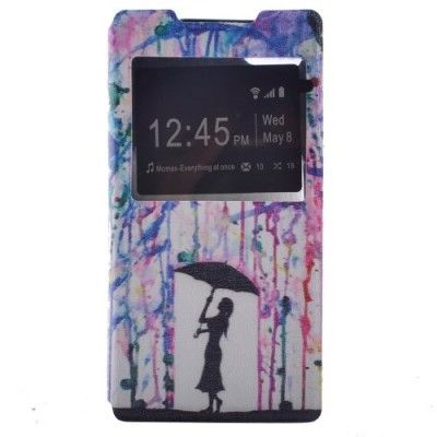 Fodral med fönster till Sony Xperia Z5 Compact - Colorful rain