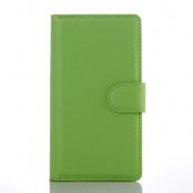 Litchi Plånboksfodral till Sony Xperia Z5 Compact - Grön