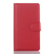 Litchi Plånboksfodral till Sony Xperia Z5 Compact - Röd