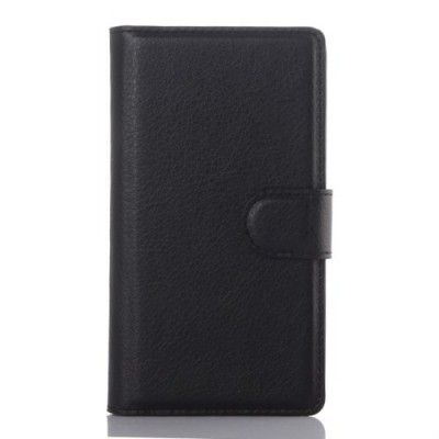 Litchi Plånboksfodral till Sony Xperia Z5 Compact - Svart