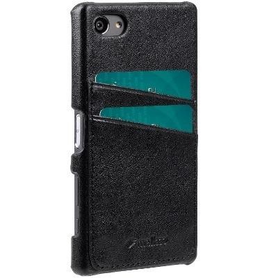 Melkco Skal med kortplatser till Sony Xperia Z5 Compact - Svart