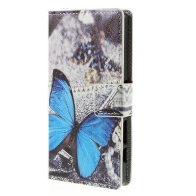 Plånboksfodral till Sony Xperia Z5 Compact - Blå Fjärilar