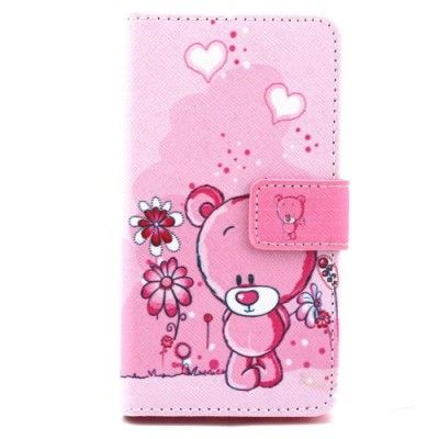 Plånboksfodral till Sony Xperia Z5 Compact - Rosa Nallebjörn