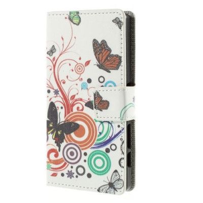 Plånboksfodral till Sony Xperia Z5 Compact - Tre Fjärilar